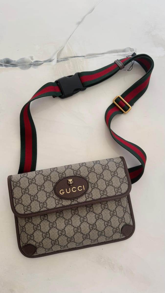 Gucci Neo Vintage GG Supreme Belt Bag "Beige/Ebony"