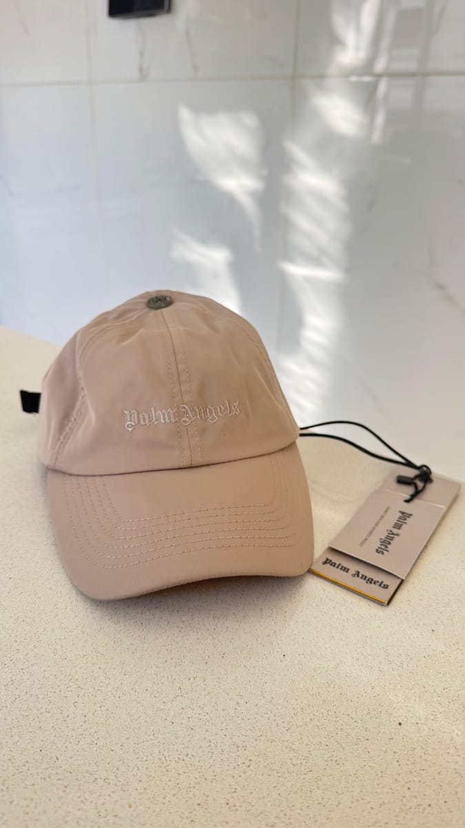 Palm Angels Classic Logo Cap "Beige/White"