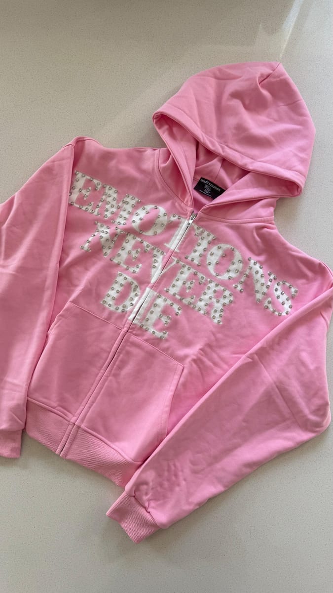 Mixed Emotions "Never Die Pink" zip up