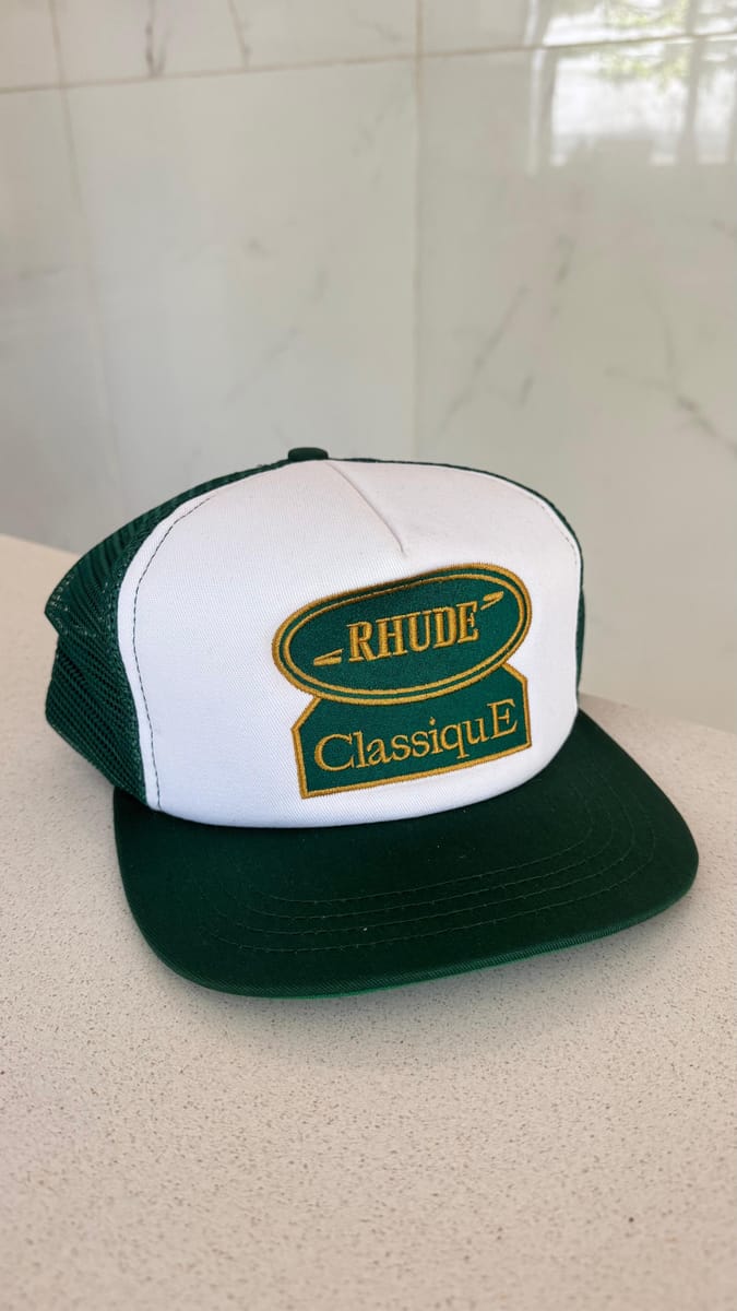 Rhude Classique Trucker Hat "Verde / blanco"