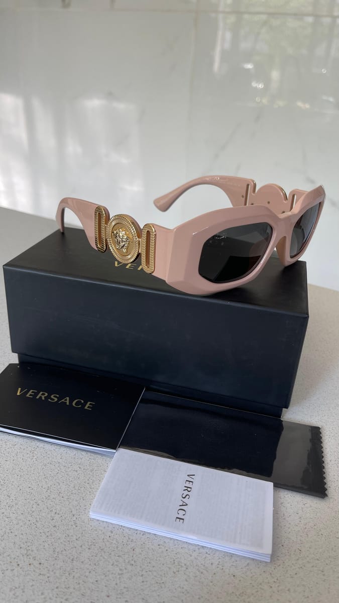 Versace Maxi Medusa Biggie Sunglasses "Pink/Dark Grey"