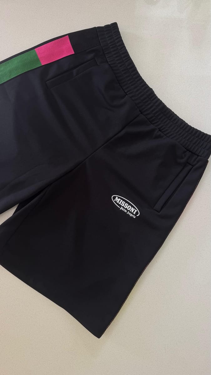 Palm Angels x Missoni Track Shorts "Black/White"