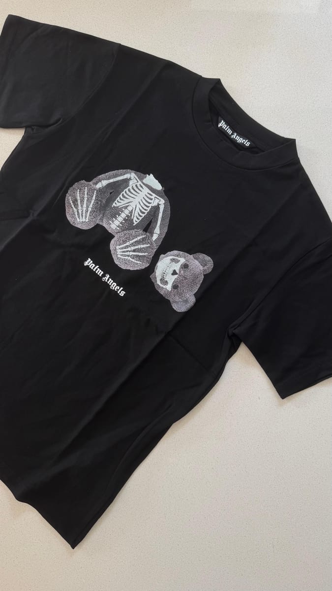 Palm Angels Skeleton Bear Tee "Negro"