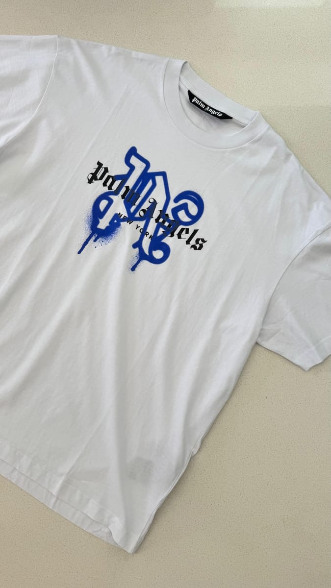 Palm Angels NY Monogram Spray Tee "White"
