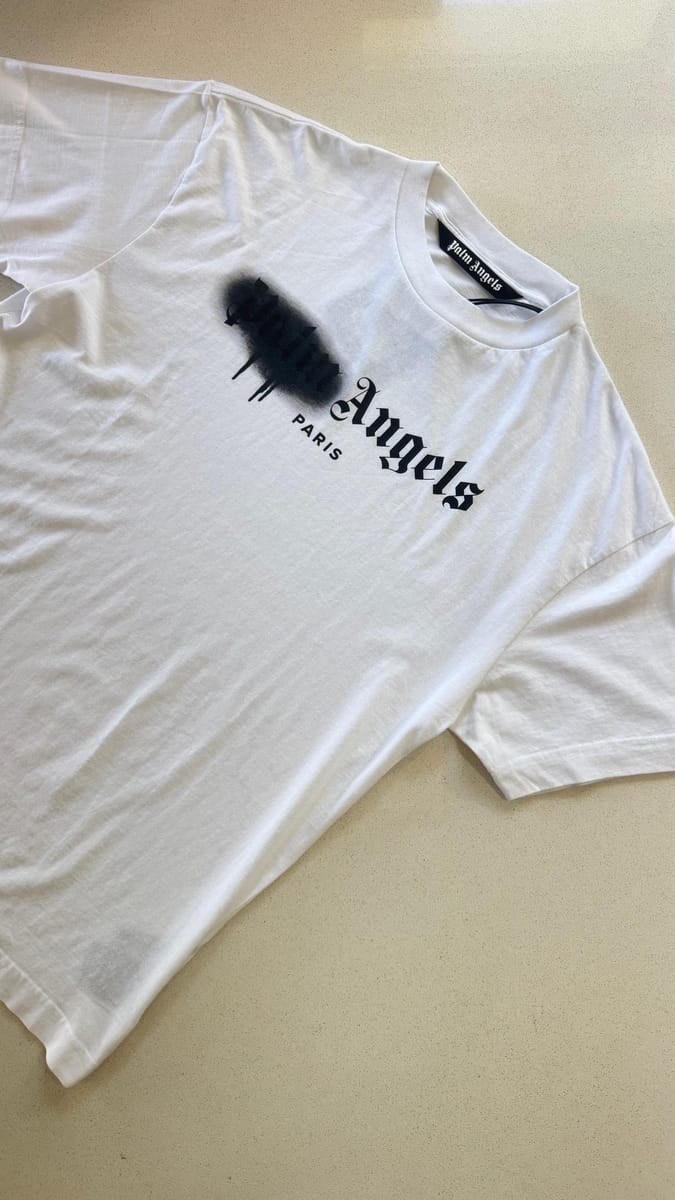 Palm Angels Paris Sprayed Logo T-shirt "White"
