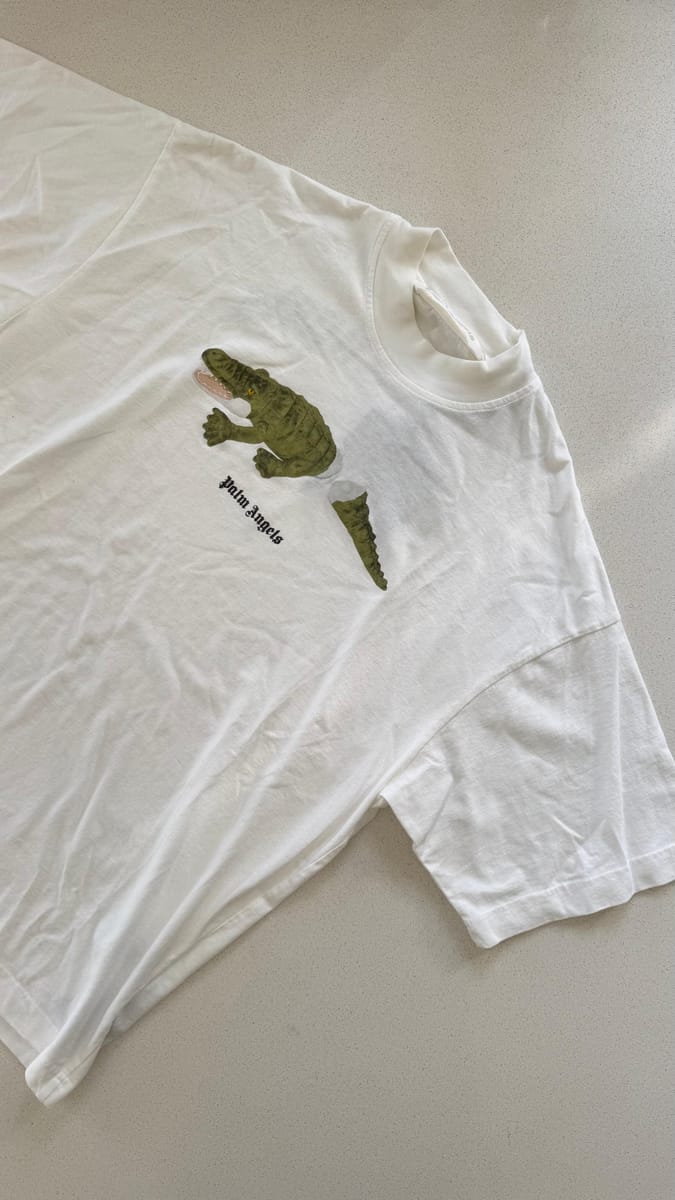 Palm Angels Croco Graphic Tee "White"