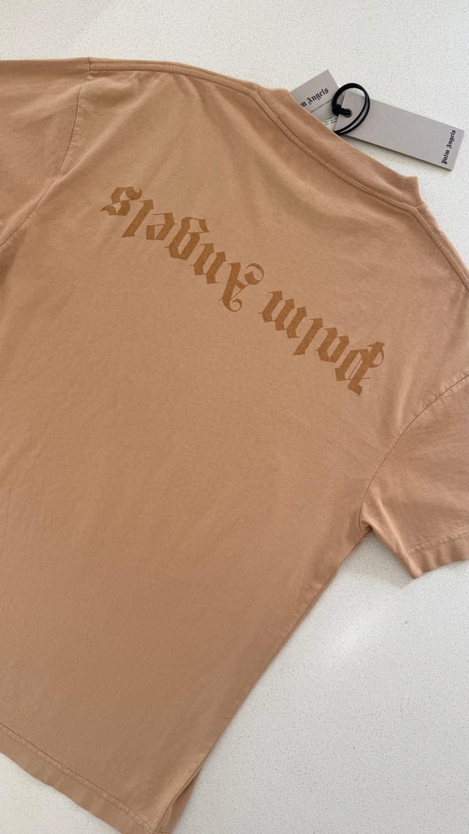 Palm Angels GD Reverse Logo Tee "Beige"