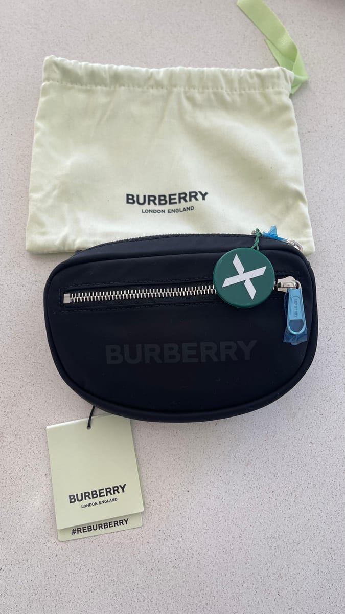 Burberry Logo Print Nylon Bum Bag "Black"