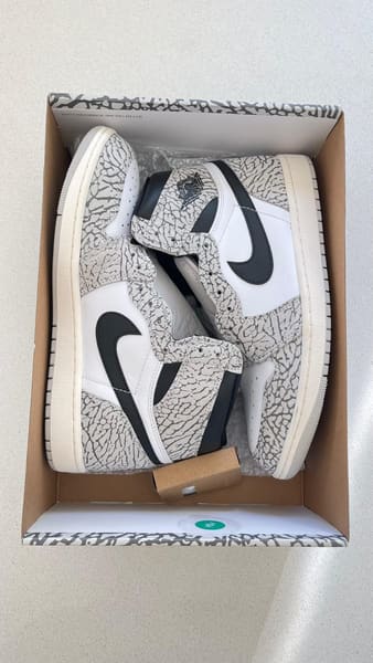 Jordan 1 Retro High OG White Cement "Tech Grey/Muslin/Black/White"