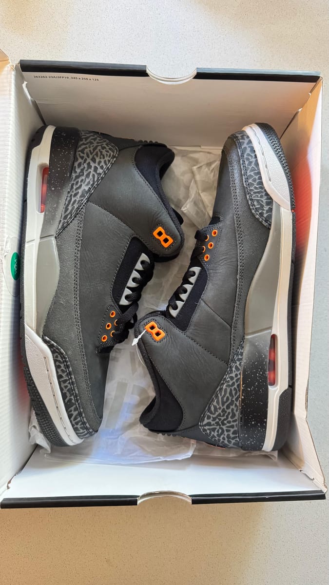 Jordan 3 Retro Fear Pack (2023) "Black/Total Orange"